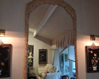 Serge Roche Style Palm Frond Mirror size 6'9" x 3'10"