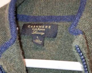CASHMERE CLUB ROOM Luxury 100% Cashmere 1/4 Zip Sweater