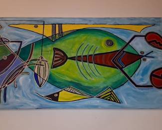 Abstract Marine Life Painting