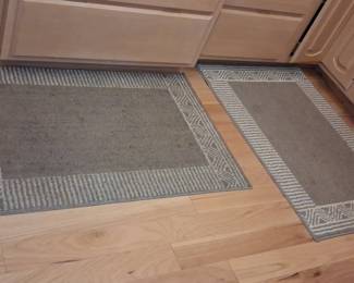 Geometric Border Kitchen Runner Rugs (Set of 2)