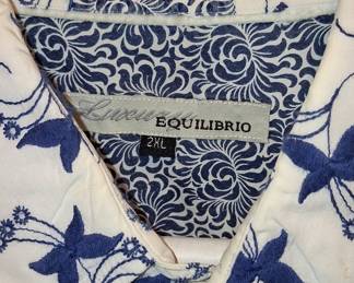 Equilibrio Men's Dragonfly Print Long Sleeve Button-Up Shirt