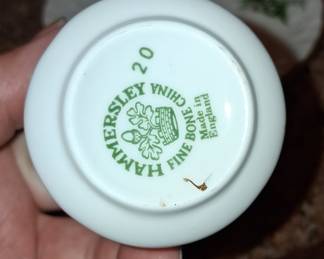 Hammersley & Co. Fine Bone China "Lily of the Valley" Demitasse Tea Cup and Saucer Set