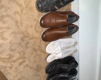 Men's Assorted Footwear Lot - Including Loafers, Sandals, and Dress Shoes