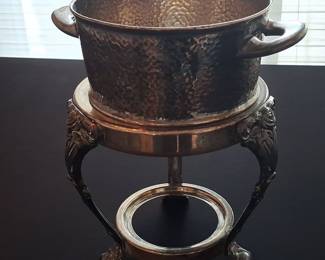 Apollo E.P.N.S. Silverplate Warming Stand with Pot