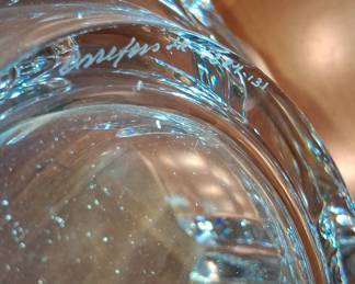 Orrefors Crystal Corona Bowl by Lars Hellsten