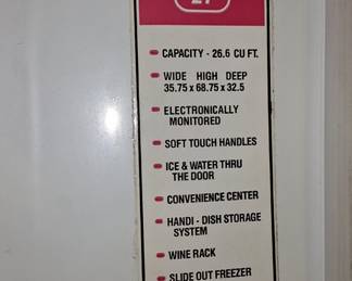 Kenmore 27 cu. ft. Side-by-Side Refrigerator with Ice and Water Dispenser