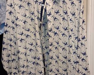 Equilibrio Men's Dragonfly Print Long Sleeve Button-Up Shirt