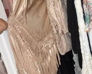Vintage Beaded and Fringe Flapper Dress