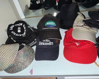 Assorted Hats and Visors - Featuring Specific Logos and Designs