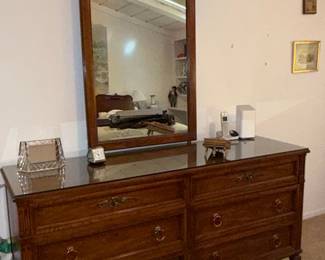 Vintage Drexel Furniture French Provincial Dresser with Mirror