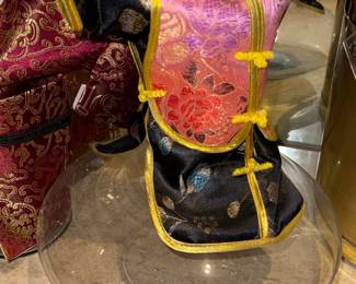 Chinese Silk Brocade Wine Bottle Cover