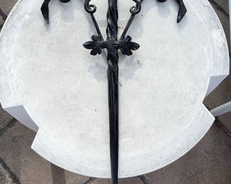Wrought Iron Wall Decor - Anchor and Cross Motif