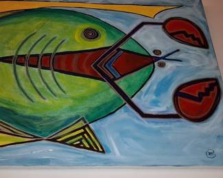 Abstract Marine Life Painting
