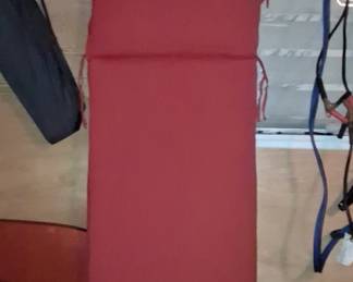 Red Outdoor Chaise Lounge Cushion