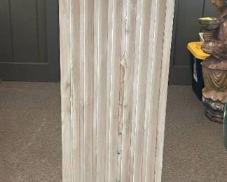 Vintage ivory column pedestal 46 inches high by 14” square