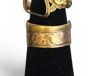 10K Gold Scrap Antique Rings with one Marked * TW 3.72g * One is 18K 1g weight Scrap Ring Broken