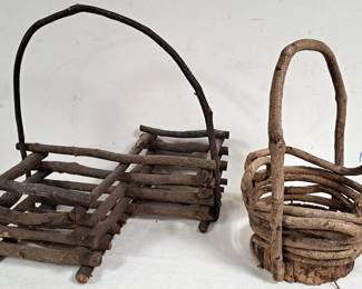 WOOD TREE BRANCHES BASKETS