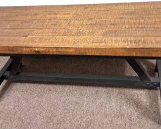 PLANK TOP METAL BENCH