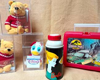 BARBIE THERMOS & WINNIE POOH PLUSH
