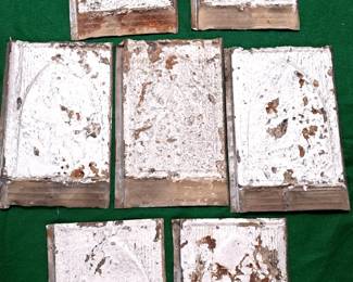 ANTIQUE METAL ROOF SHINGLES FROM FRATERINTY CHURCH WINSTON