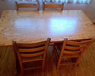 FARM TABLE & 4 CHAIRS