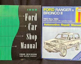 FORD MANUALS * 1983-1993 Ranger & Bronco II * 1959 FORD Car Shop Manual