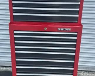 Craftsman 18 Drawer Rolling Tool Storage Chest * In Excellent Condition * 2 Pieces