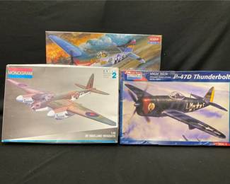 3 Model Airplane Kits 1/48 scale *Monogram *Academy