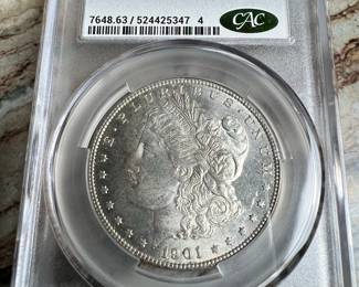 1901-O Morgan Silver Dollar, CAC MS63