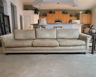 Vintage Mid-Century Modern Sofa with Geometric Pattern