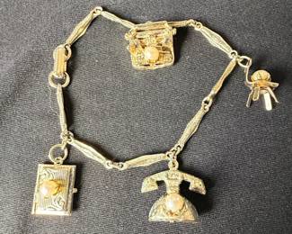 Vintage SecretaryThemed Charm Bracelet