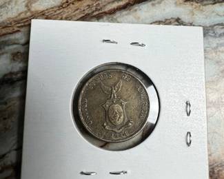 1944-D Philippines 20 Centavos Silver Coin