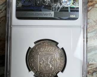 1785 Netherlands Utrecht 10 Stuivers NGC MS61
