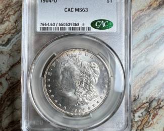 1904-O Morgan Silver Dollar, CAC MS63