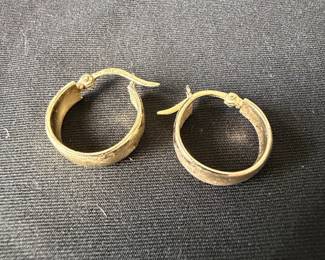 Sterling Silver Hinged Hoop Earrings