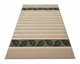 Botanical Leaf Border Area Rug