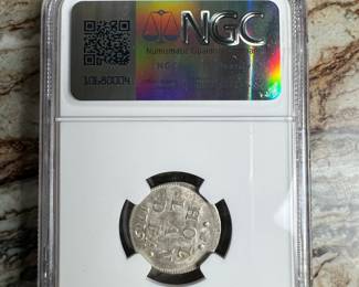 1719 Netherlands (Holland) 2 Stuivers Silver Coin, NGC MS64
