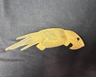 Vintage GoldTone Macaw Brooch
