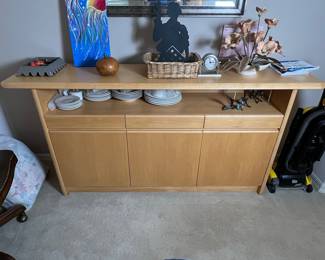 Skovby Modern Light Wood Sideboard with Open Shelf