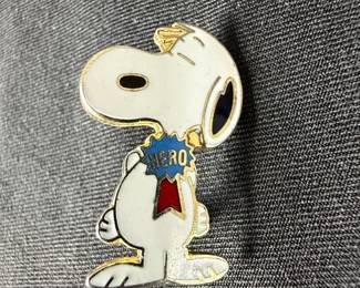 Vintage Aviva Snoopy Hero Enamel Pin