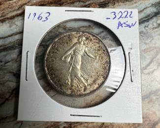 1963 France 5 Francs Semeuse Silver Coin
