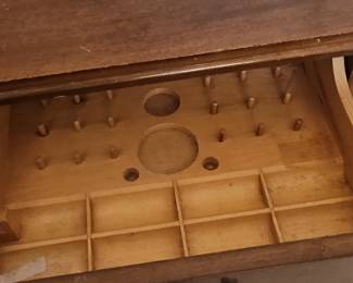 Vintage Wooden Sewing Cabinet