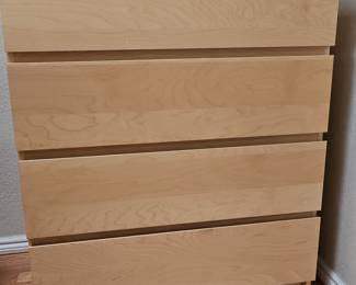 IKEA MALM 4-Drawer Chest, White Stained Oak Veneer