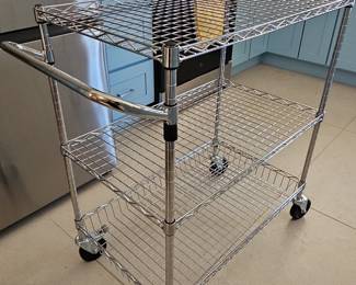 Ikea Stainless Steel Wire Shelving Cart