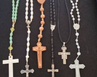 Assorted Rosaries with Unique Crucifixes