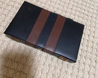 Vintage Domino Set in Leatherette Case