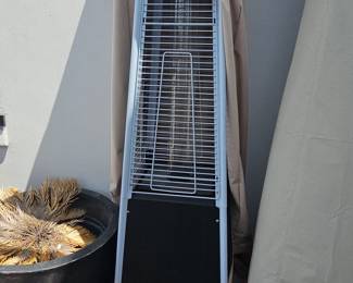 Pyramid Patio Heater with Wheels and Cover