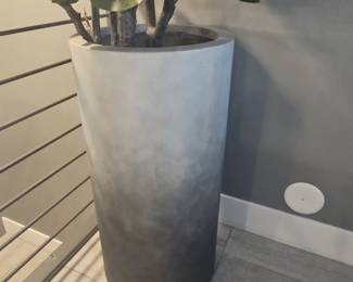 Large Faux Fiddle Leaf Fig Tree in Concrete Planter