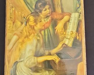Vintage "Two Girls at the Piano" Lithograph by Pierre-Auguste Renoir