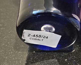 Cobalt Blue "2-458/24" Glass Vase